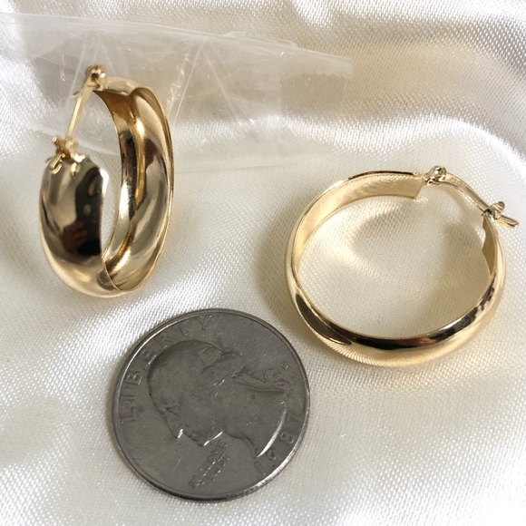 18k Gold Filled Hoop Earrings - Picture 8 of 8